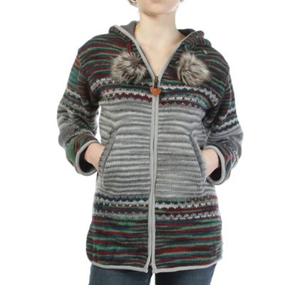 wool zip up sweater women's