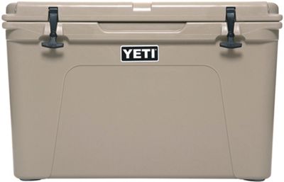 NEW YETI Tundra 65 Cooler TAN Custom RED Logo Handles Latches Complete Box  Gift