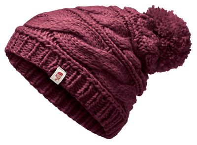 the north face women's triple cable fur pom beanie