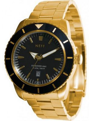 neff gold watch