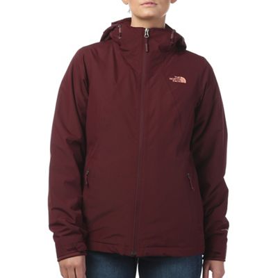 burgundy north face coat