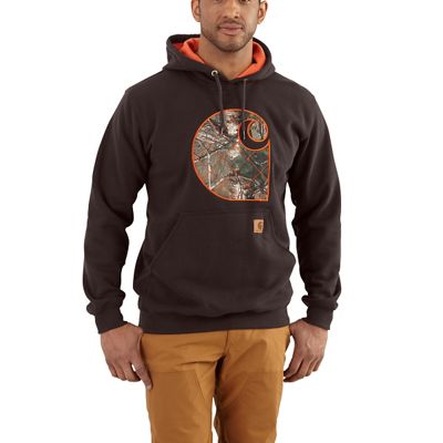 Carhartt Men's Rain Defender Avondale Midweight Hooded Camo Applique C  Sweatshirt - Moosejaw