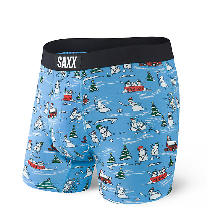 Saxx Underwear Mens Vibe Boxer Modern Fit Chambray Americana Underwear 