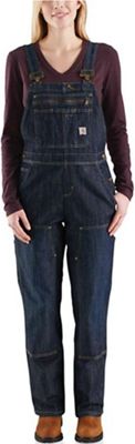 carhartt women's brewster double front railroad striped bib overalls