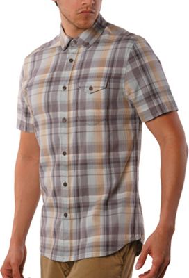 Jeremiah Mens Cecil Herringbone Plaid SS Shirt