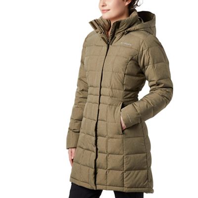 columbia hexbreaker long down jacket