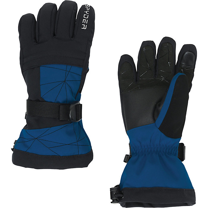 Black//Black Small Spyder Boys Overweb Ski Glove