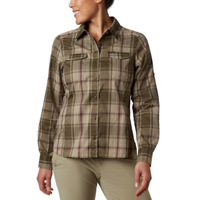 columbia women's silver ridge lite plaid long sleeve shirt