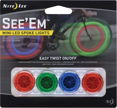 Nite Ize See'Em Mini LED Spoke Lights - 4 Pack