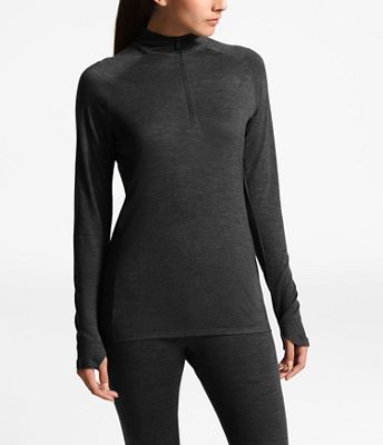 The North Face Women's Wool Baselayer L/S Zip Neck Top - Moosejaw