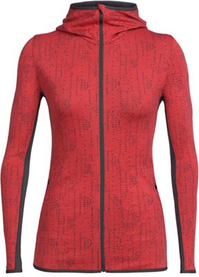 icebreaker women's away long sleeve zip hood showers