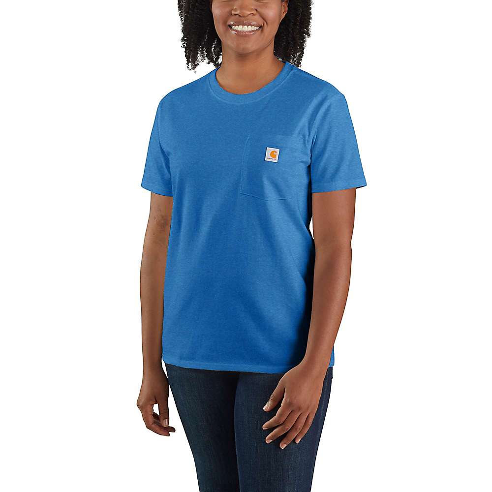 Regular and Plus Sizes Carhartt Women's WK87 Workwear Pocket Short Sleeve T-Shirt 