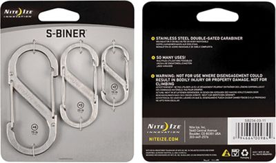 Nite Ize S-Biner Dual Carabiner Stainless Steel 3 Pack