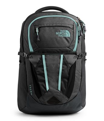 north face backpack black and mint