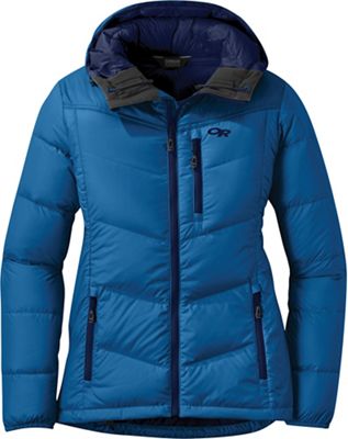 outdoor research women's alpine down hooded jacket