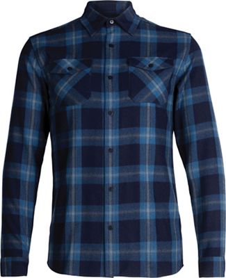 icebreaker mens lodge ls flannel shirt