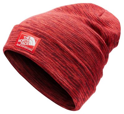 north face dock worker beanie red