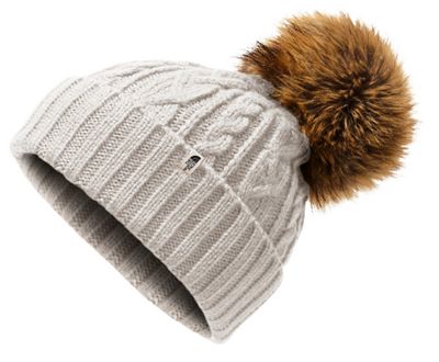 The North Face Oh Mega Fur Pom Women's Beanie TNF Light Grey Heather