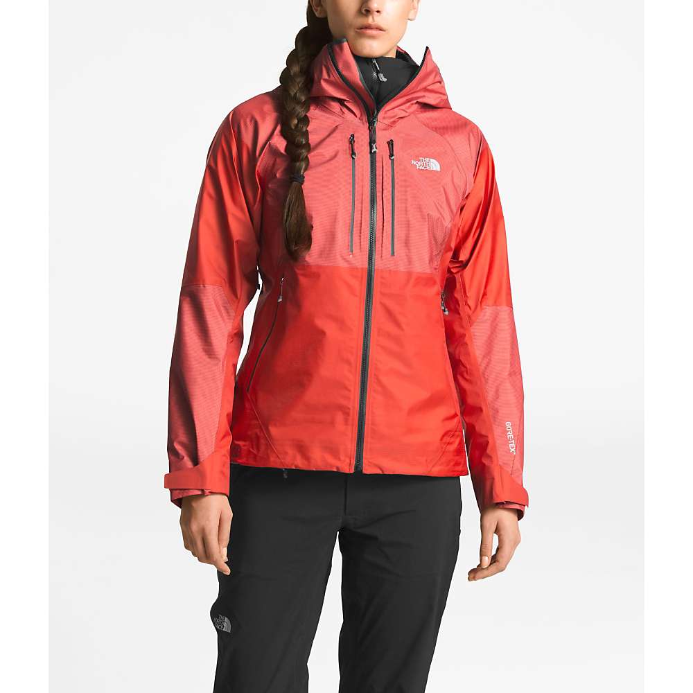 The North Face Women's Summit L5 FuseForm GTX C-KNIT Jacket - XS, Fiery Red  / High Rise Grey Fuse