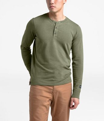 the north face men's tnf terry ls henley