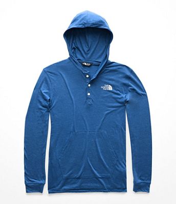 north face men's tri blend henley hoodie