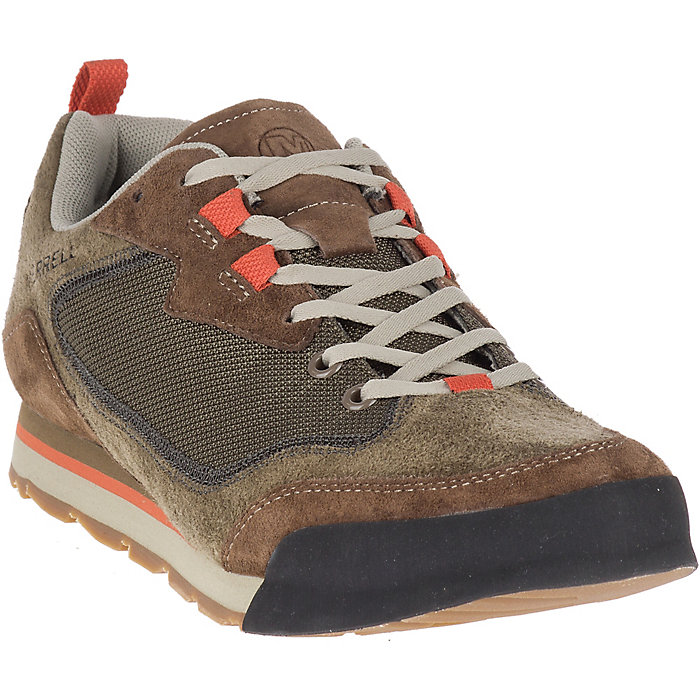 NEW Mens Merrell Burnt Rock Travel Suede Sneaker Dusty Olive Brown Suede Shoes