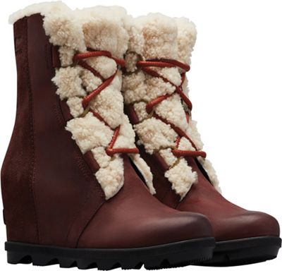 joan of arctic wedge ii genuine shearling bootie