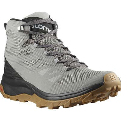 Salomon Men's Outline Mid GTX Boot - 7.5, Frost Grey / Black / Alloy