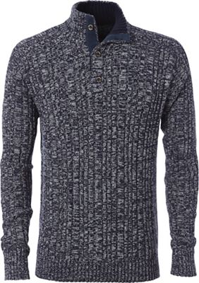 men's button mock sweater
