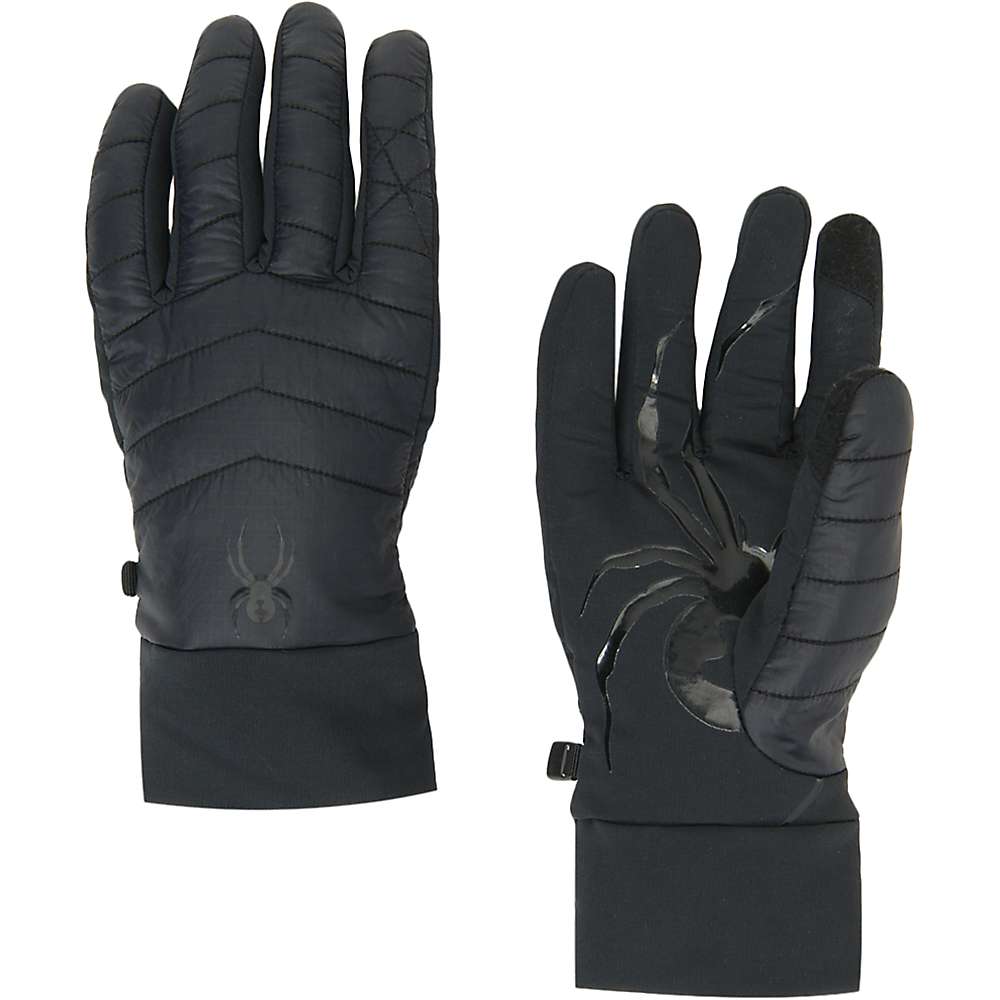 SPYDER Black GLISSADE Hybrid TECH TOUCH Insulated Winter GLOVES Mens SMALL NEW 