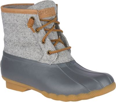 sperry women's saltwater emboss wool rain boot dark grey