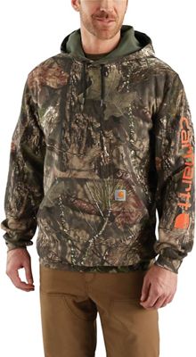 Carhartt Men's Midweight Camo Sleeve Logo Hooded Sweatshirt - Moosejaw