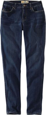 Carhartt Women's Rugged Flex Relaxed Fit Denim Railroad Stripe Bib Overall  - Moosejaw