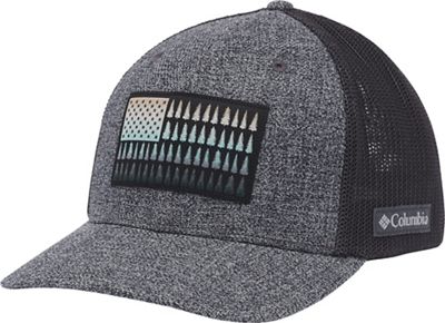 Columbia Mesh Tree Flag Ball Cap - Small / Medium, Grill Heather / Shark