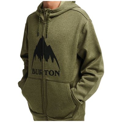 burton men's oak full zip hoodie