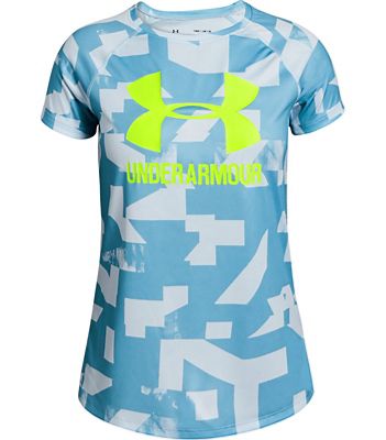 Under Armour Girls Big Logo Novelty SS Top