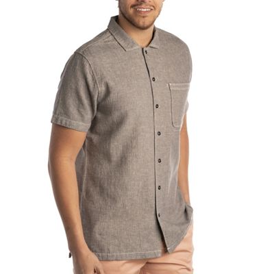 Jeremiah Mens Artemis Linen Cotton Herringbone Top