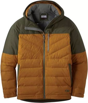 Outdoor Research Men's Blacktail Down Jacket - Small, Saddle / Forest