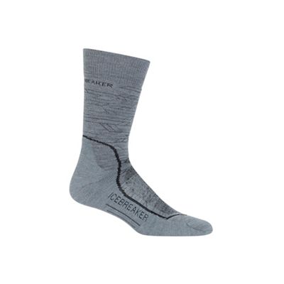 Icebreaker Mens Hike+ Lava Medium Crew Sock