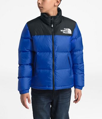 blue north face puffer jacket