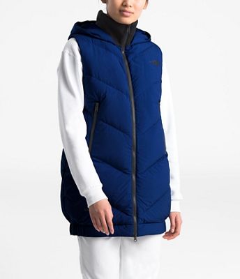 north face long vest