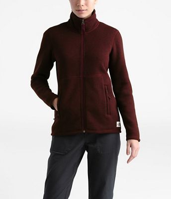 the north face women's crescent full zip top