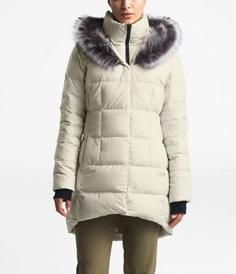 north face hey mama parkina white