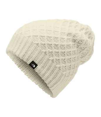 north face cream beanie