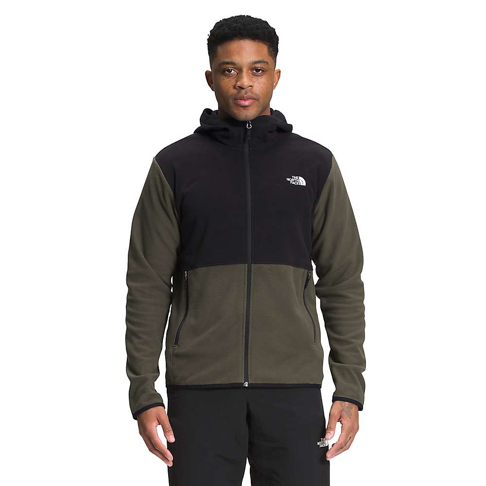 The North Face Men's TKA Glacier Full Zip Hoodie - Small, New Taupe Green /  TNF Black