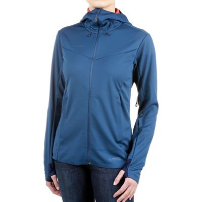 Mammut Women's Ultimate V SO Hooded Jacket - XL, Wing Teal / Pepper