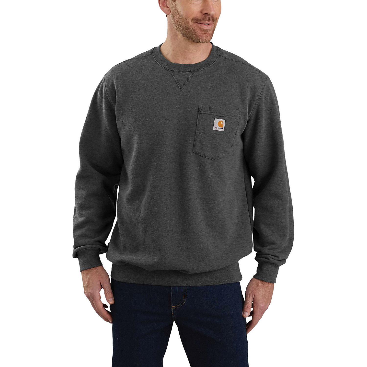 Carhartt Mens Crewneck Pocket Sweatshirt