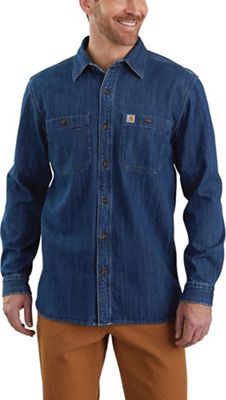 carhartt pearl snap denim shirt