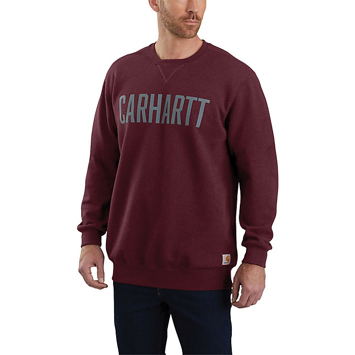 Carhartt Men's Midweight Block Logo Crewneck Sweatshirt - Moosejaw