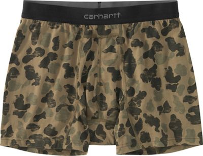 Carhartt Men's 5 Inch Basic Cotton-Poly Boxer Brief 2-Pack (Print)